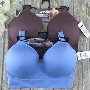 Women's Avia Medium Support Molded Plunge Sports Bra 2-Pack Size XXXL